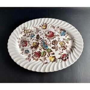 Johnson Brothers Staffordshire Bouquet Platter | Ironstone Serving Tray |Vintage